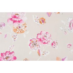 Decoraci&oacute;n con Papel pintado Pergola 62295030 de flores rosas con fondo beige