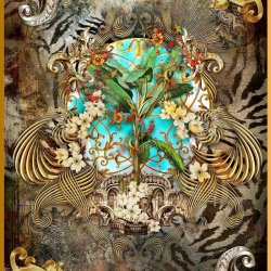 Decoraci&oacute;n con Panel decorativo de papel pintado Cavalli No5 RC16218