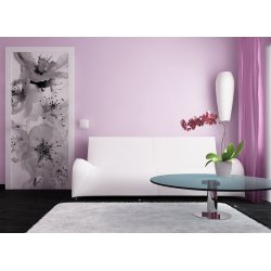 Decoraci&oacute;n con Fotomural Black And White Flowers FT-0221