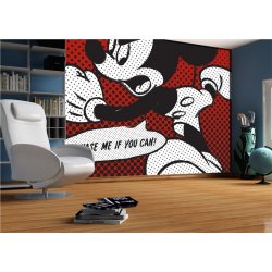 Decoraci&oacute;n con Fotomural Mickey On Red Comic FTD-0262