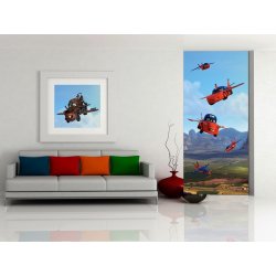 Decoraci&oacute;n con Fotomural Cars Fly Over The City FTDV-1804