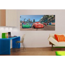 Decoraci&oacute;n con Fotomural Cars 2 Race FTDH-0639