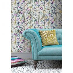 Decoraci&oacute;n con Papel Pintado Iridescence Jumanah Lotus