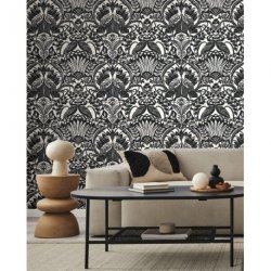 Decoraci&oacute;n con Papel Pintado Black & White BW3931