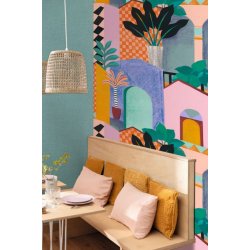 Decoraci&oacute;n con Mural Panor&aacute;mico Happy Therapy 104114322